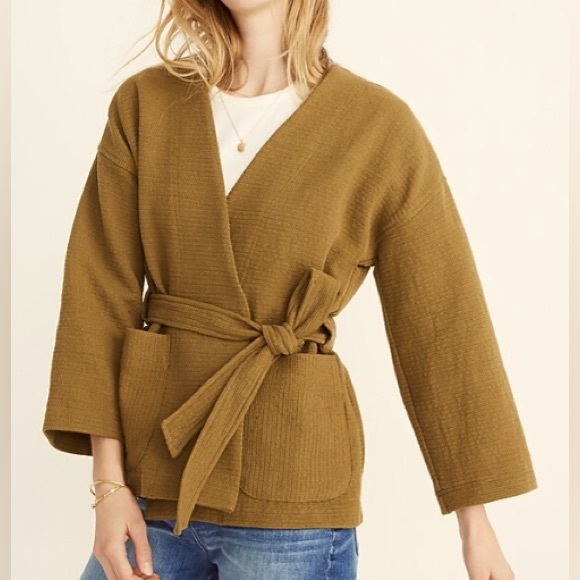 Madewell Jackets & Blazers - Madewell Texture & Thread Wrap Jacket-Olive Green-Size Medium
